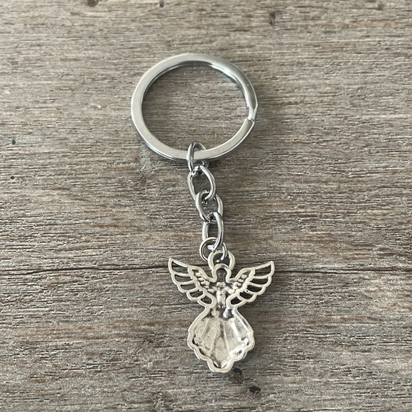Vintage Silver Tone Angel Keychain - Picture 2 of 4